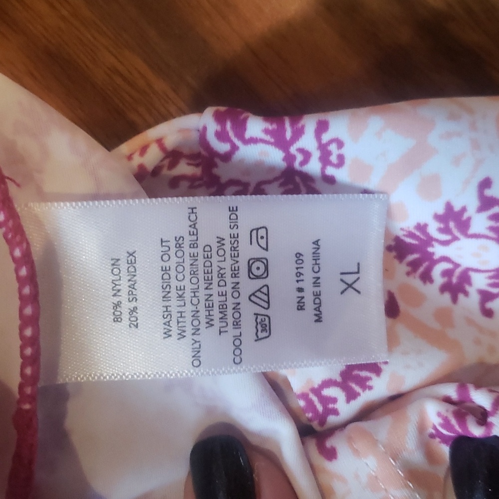 NWOT Aqua et Sol swim cover-up, pink tones, size xl - Picture 7 of 7